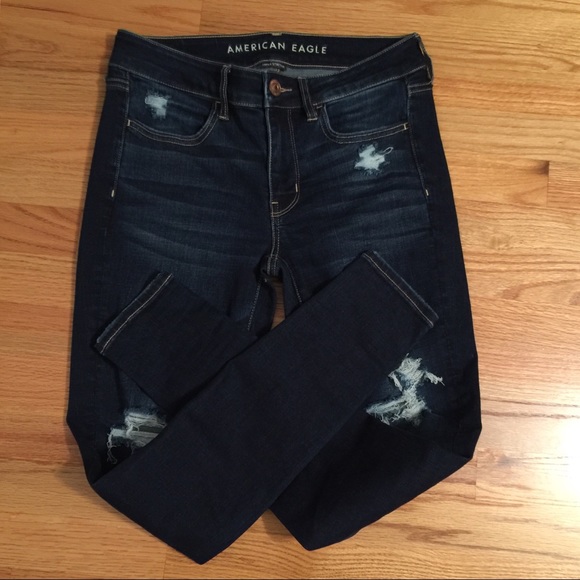 AMERICAN EAGLE Distressed Jeggings -Super Stretch - Picture 3 of 14